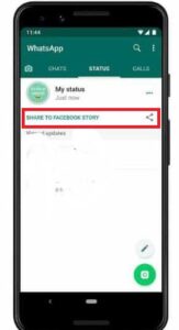 How to Share whatsapp status to facebook