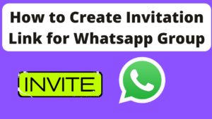 how to create invitation link for whatsapp group